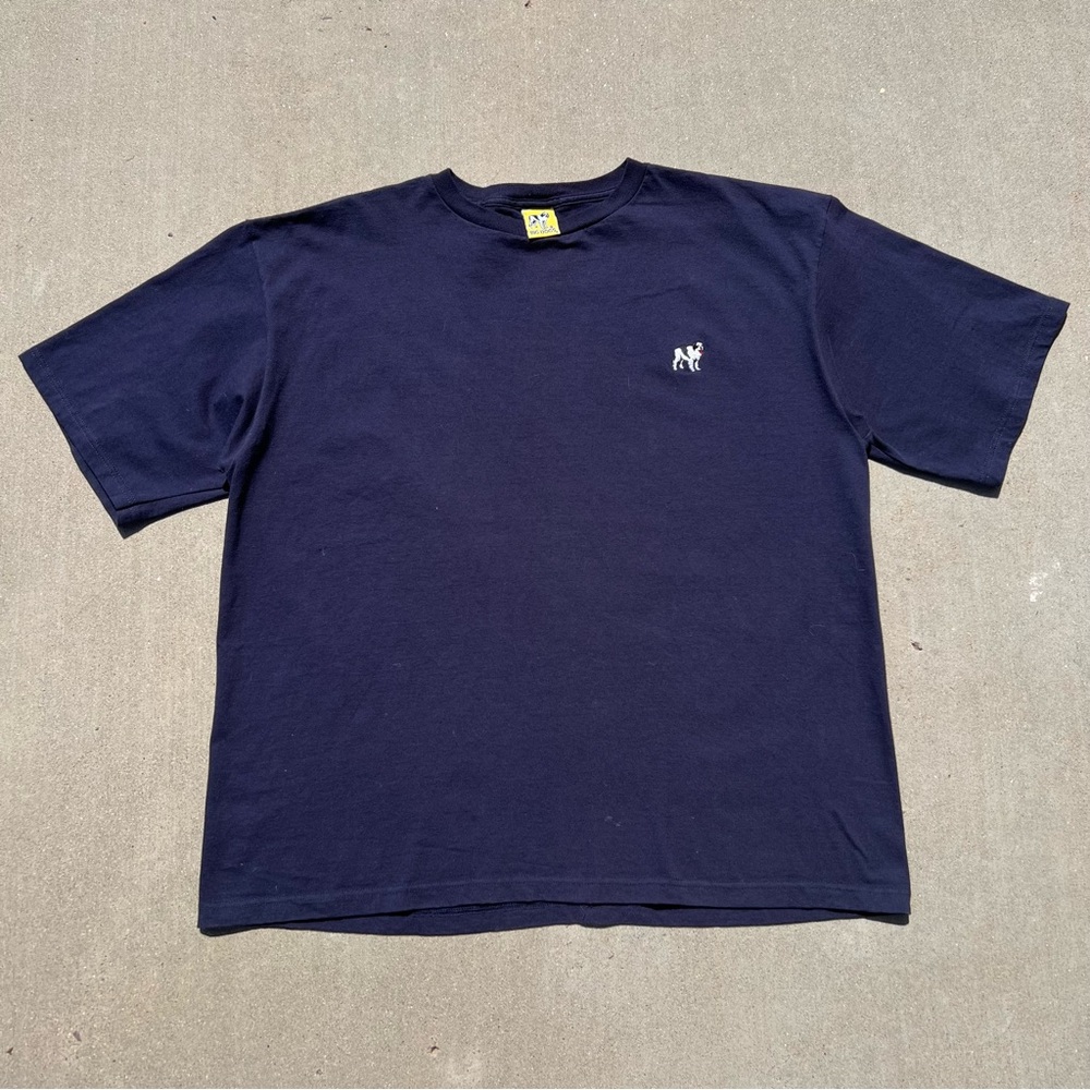 Men’s Brand New Vintage Y2K Big Dogs Navy Blue Graphic Tee Top Baggy Oversized